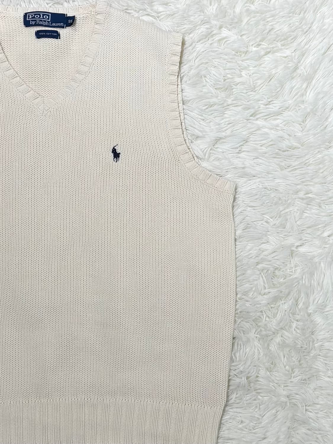 폴로랄프로렌 네이비포니 크림 니트조끼 상품이미지5