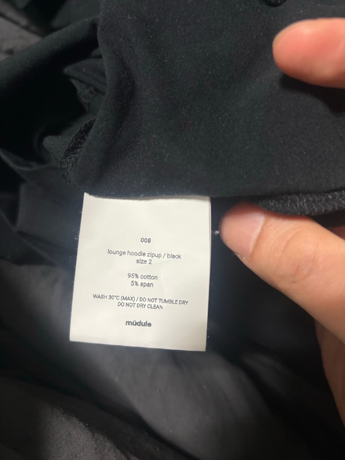 머듈 후드집업 2size 블랙 상품이미지2