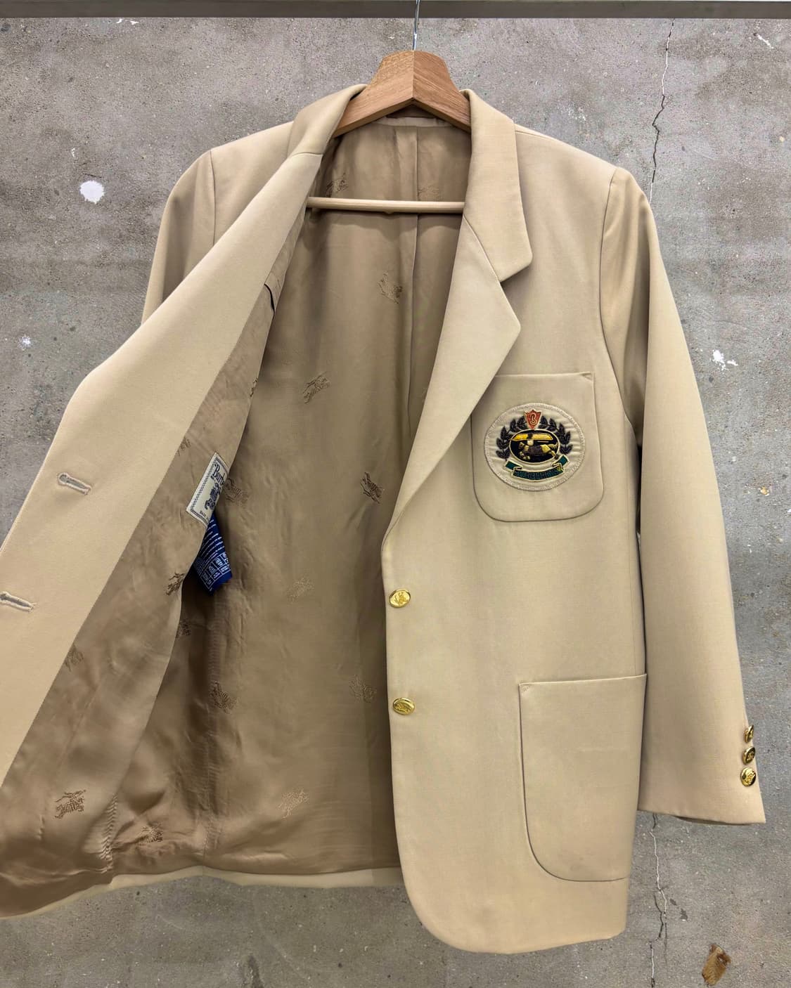 Burberry 버버리 베이지 울 싱글 자켓 상품이미지2