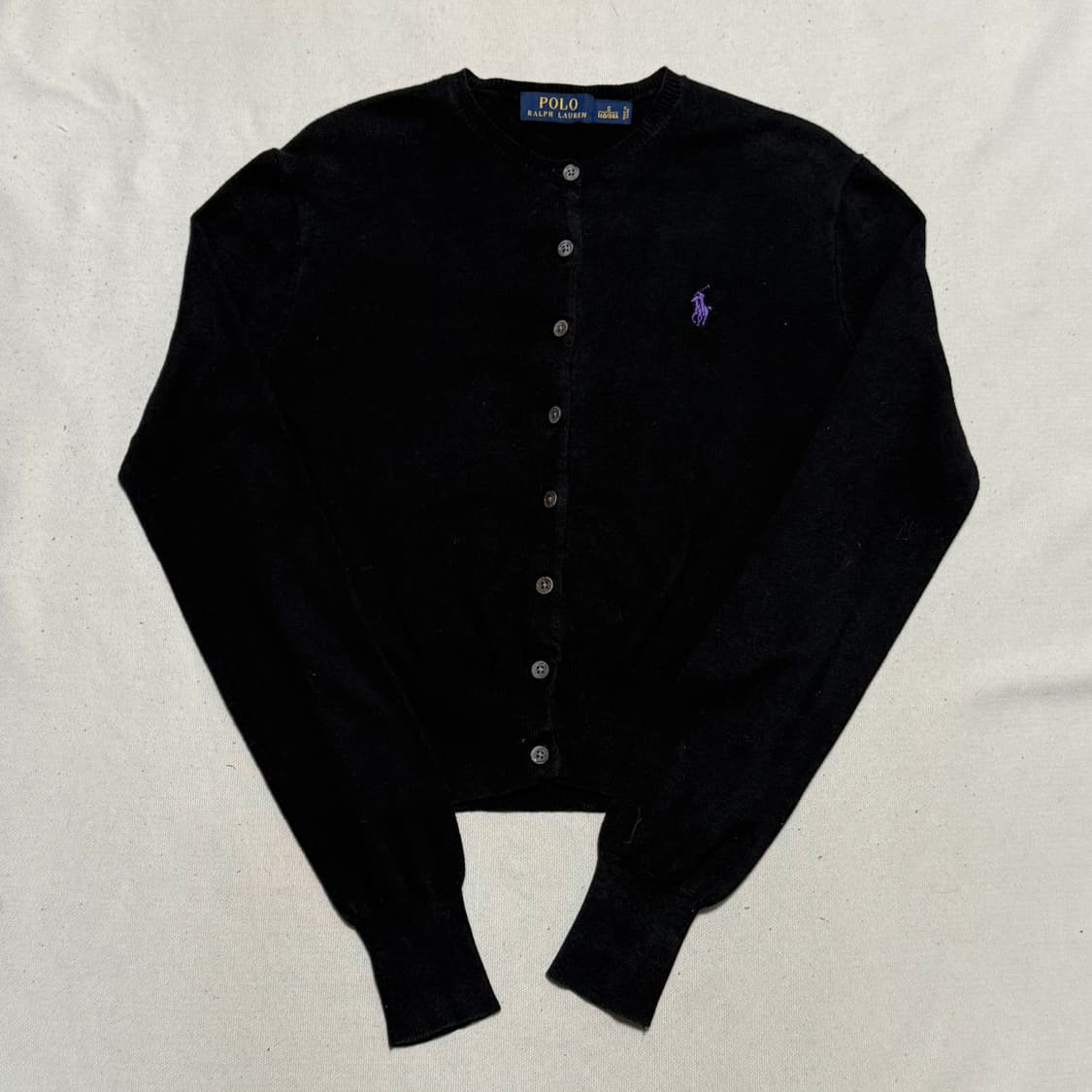 S 폴로랄프로렌 여성용 라운드넥 블랙 가디건 상품이미지2