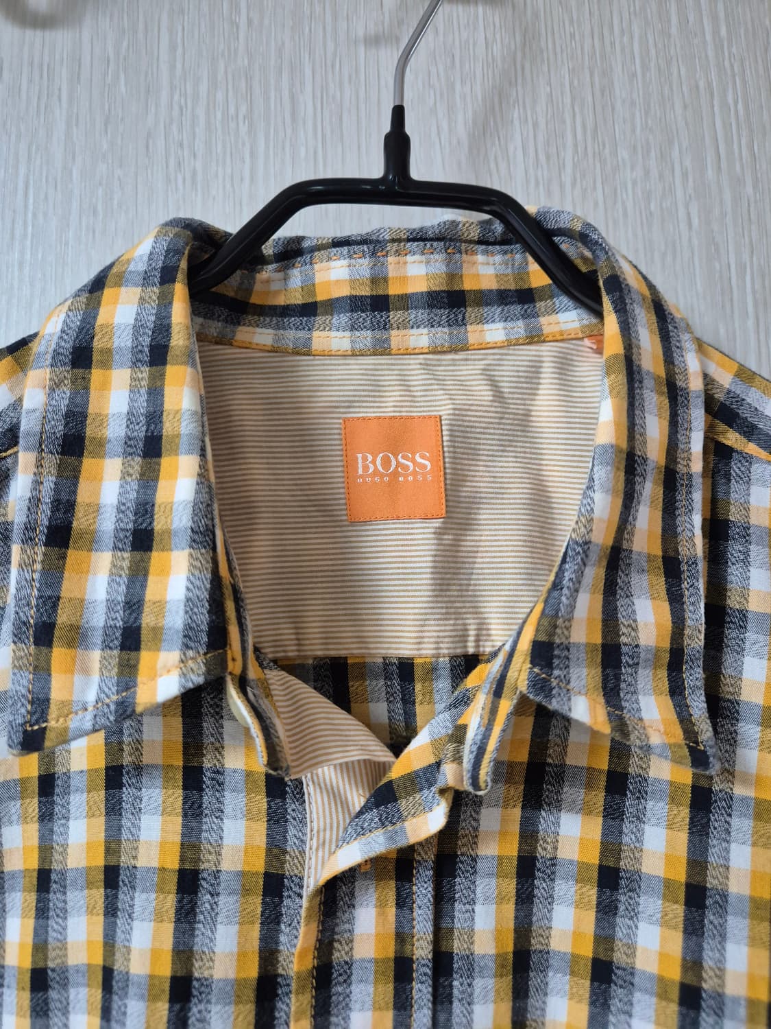 휴고보스 체크 셔츠 체크남방 M 남성 상품이미지4