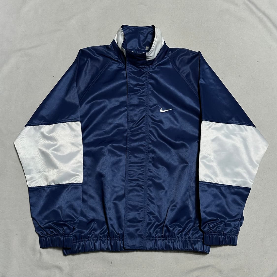 M 새상품 90‘s 나이키 사틴 올드스쿨 네이비 바람막이 상품이미지2