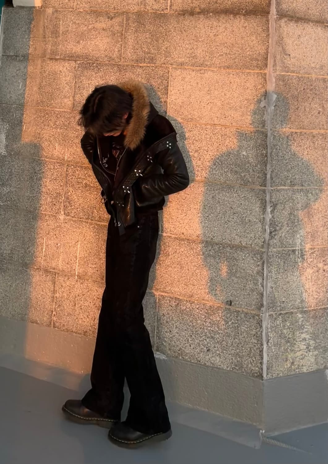 버클 무스탕 자켓 상품이미지3