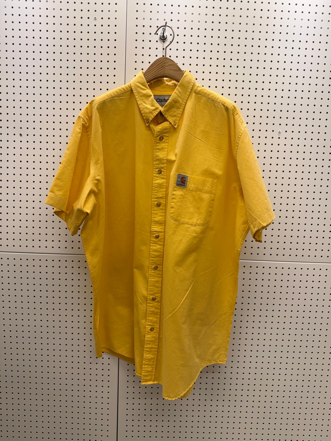 칼하트 원포켓 옐로우 반팔 워크셔츠 U1679 상품이미지2