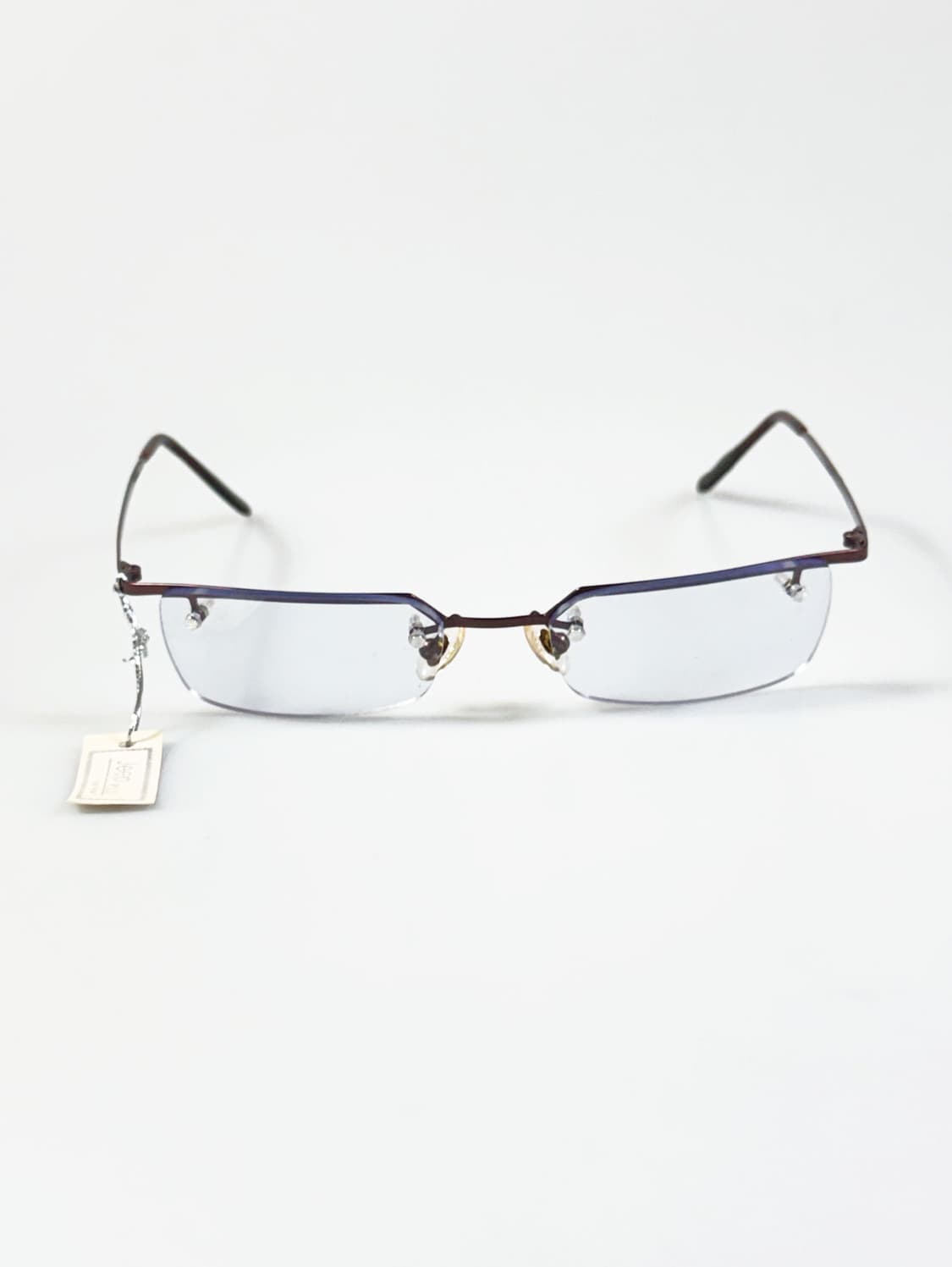 JEEP PLUS 반무테 스퀘어 메탈 프레임 빈티지 안경 상품이미지2