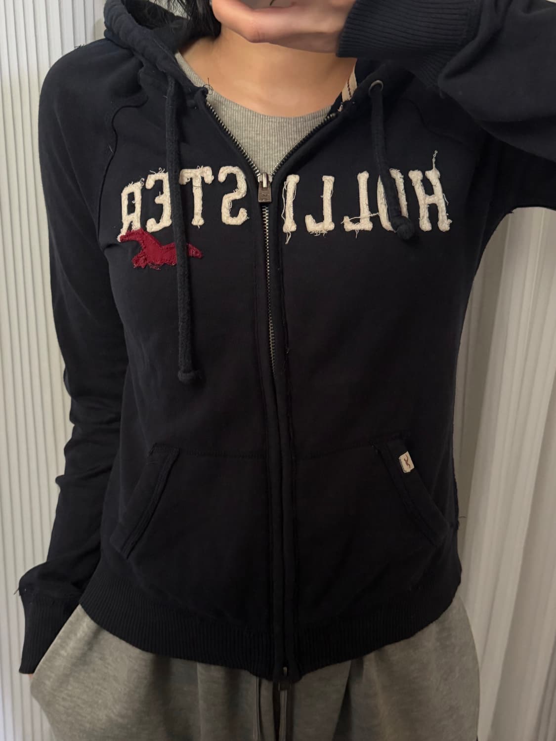 홀리스터 네이비 후드집업 L 상품이미지1