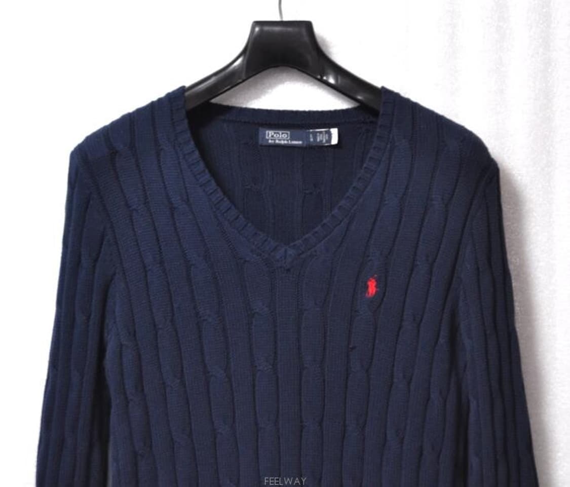 폴로/여성꽈베기브이넥니트티(사이즈66반) 상품이미지3