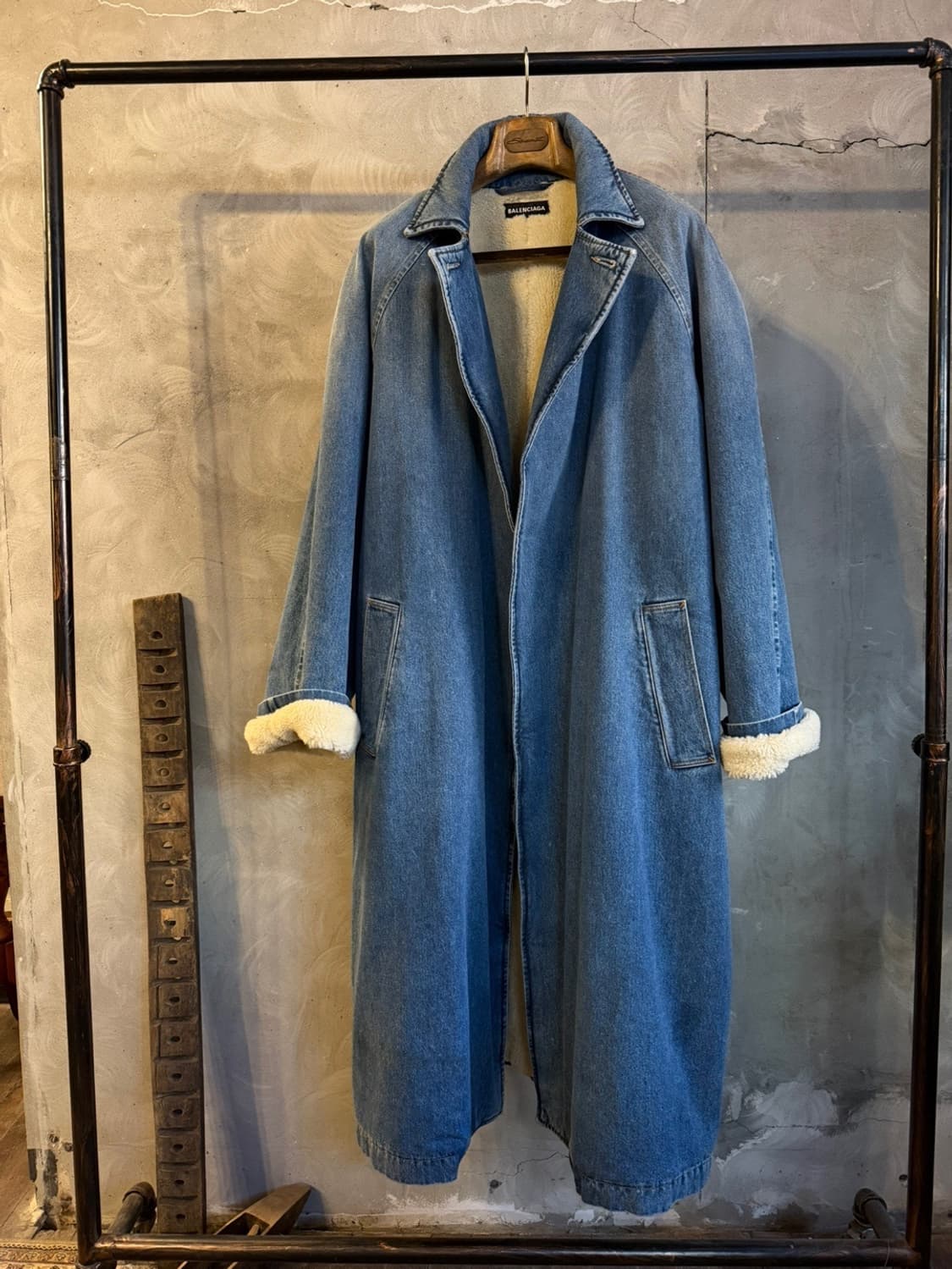 발렌시아가 아카이브 데님 시어링 코트 100~105 상품이미지9