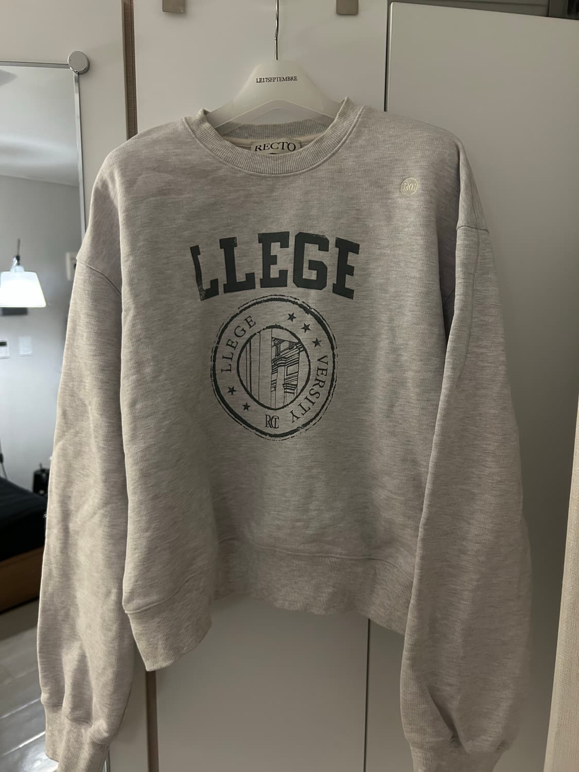 렉토 남성 스웻셔츠 그레이 상품이미지1