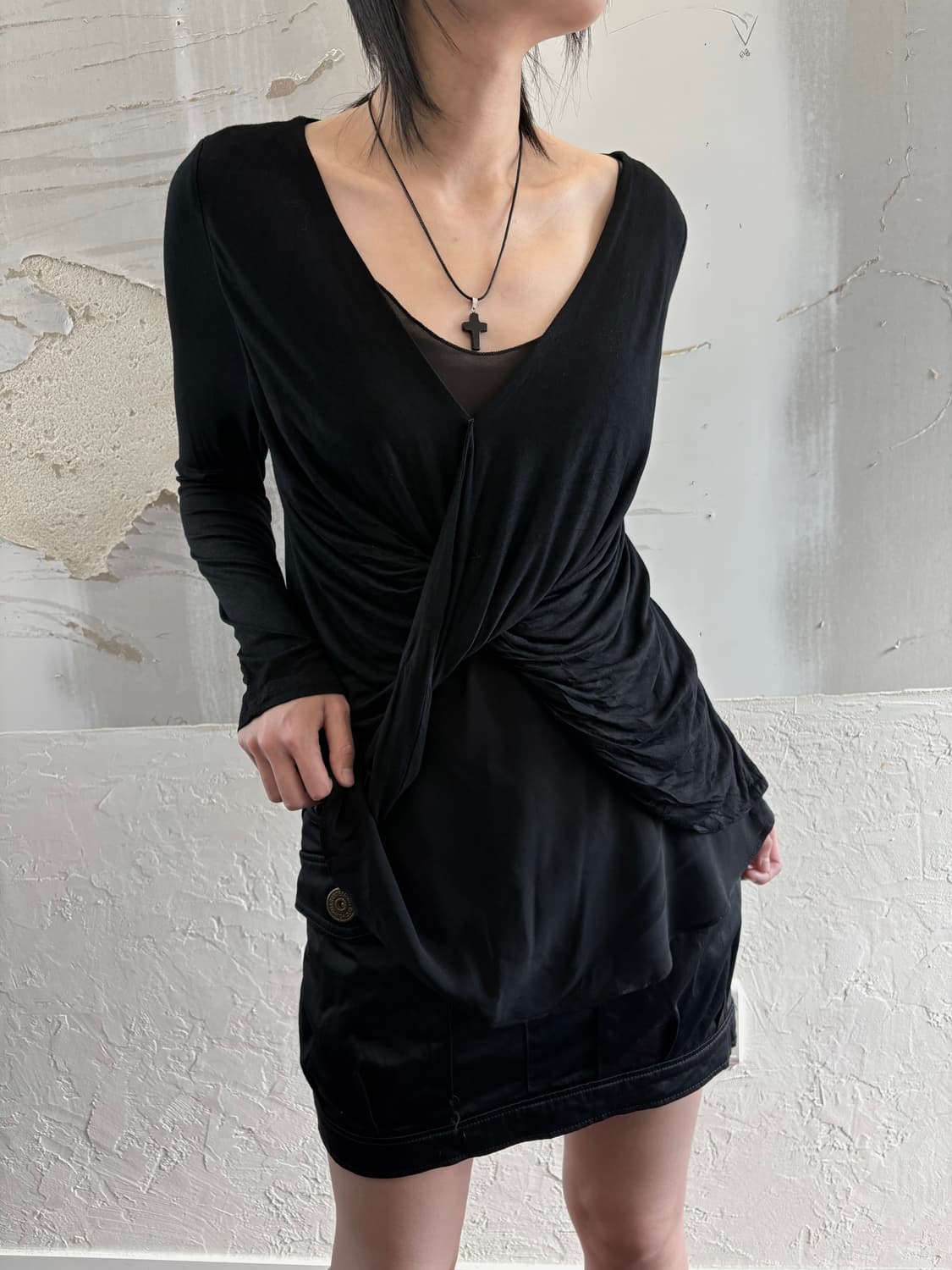 satin pocket skirt 상품이미지3