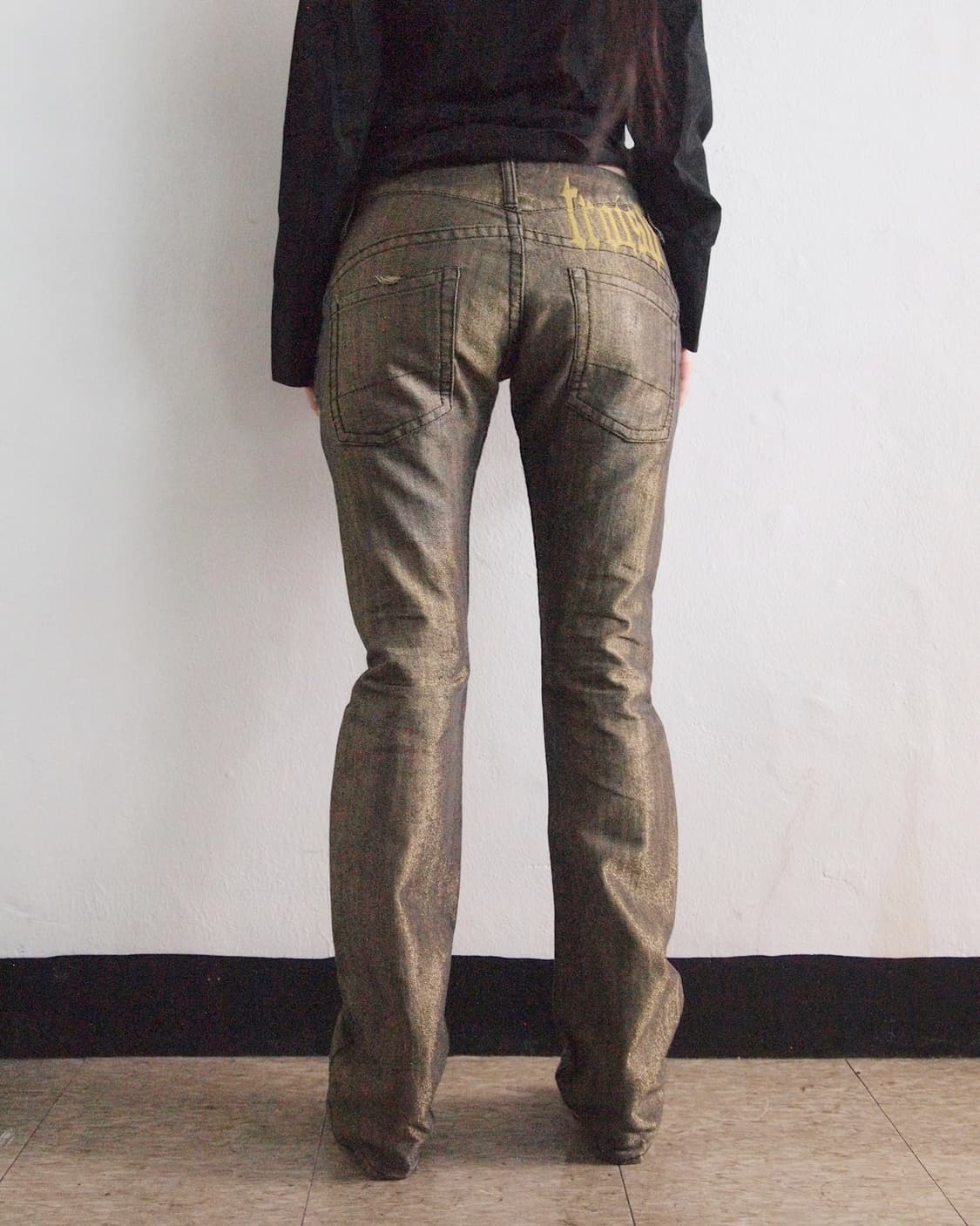 troiso jpn 골드 글리터 vkei 부츠컷 데님 상품이미지2