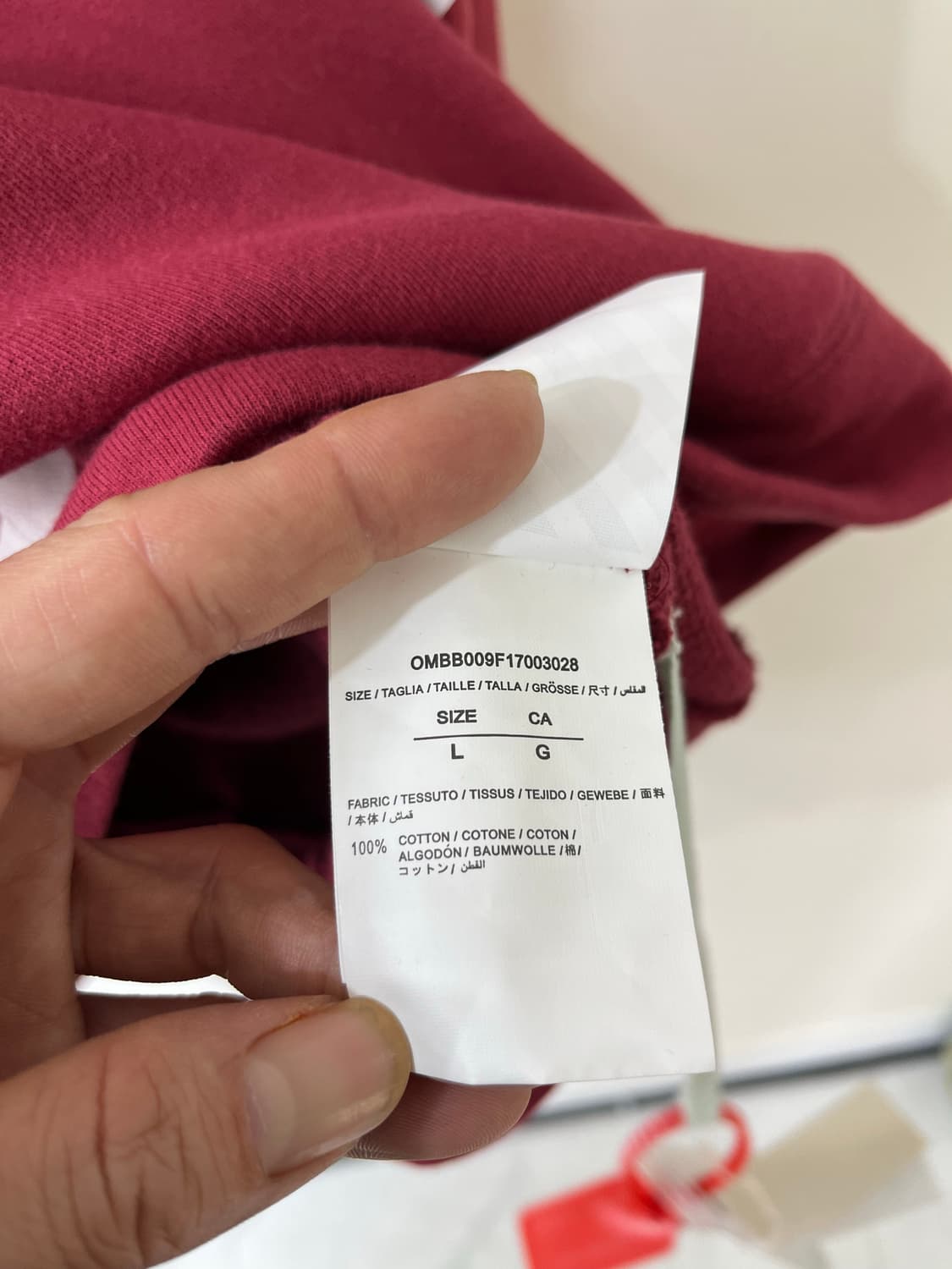 새상품 오프화이트 애로우 후드티 상품이미지5