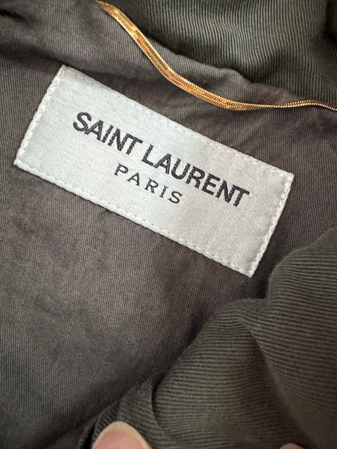 정품!! 여성 생로랑 양가죽 밀리터리 야상 자켓 s 상품이미지3