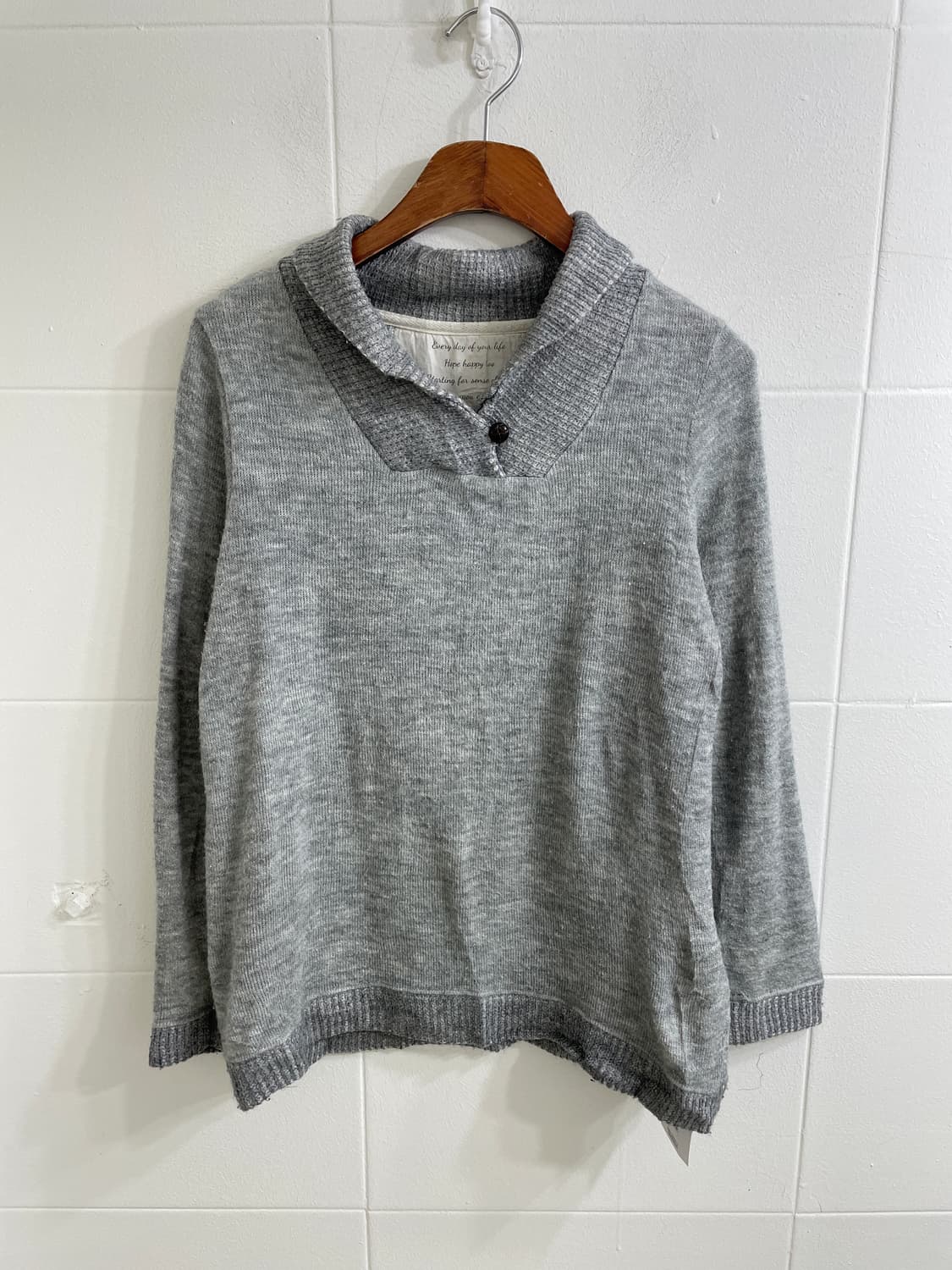 빈티지 레드 그레이 데일리 노르딕 소녀 코디 세트 상품이미지5