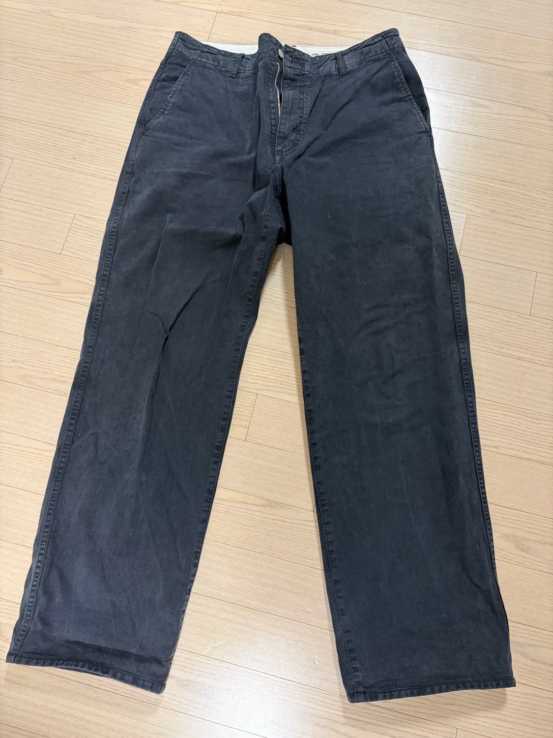 포터리 원워시드 와이드 데님 워시드 블랙 4사이즈 상품이미지2