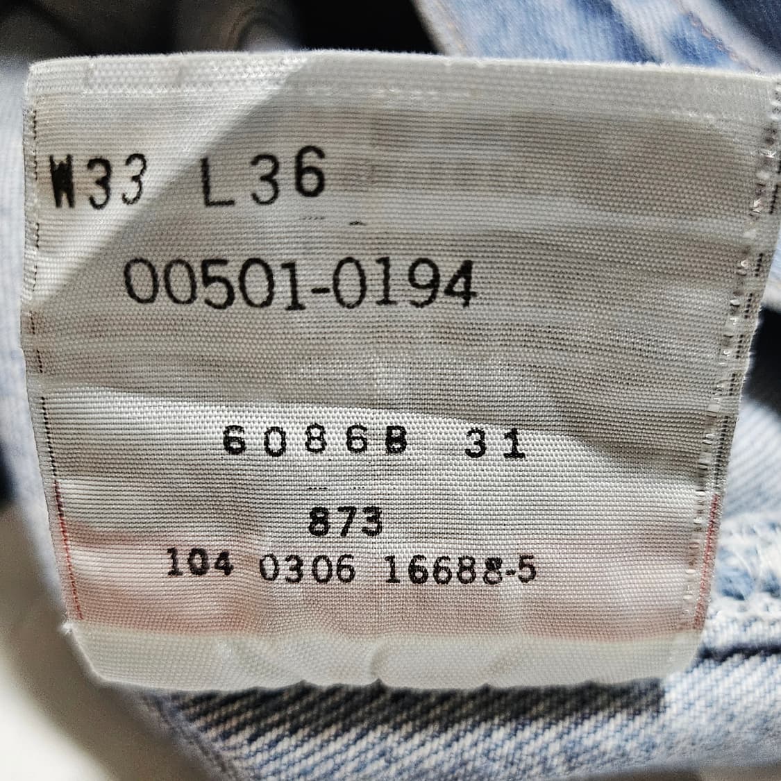 [32][리바이스]00's 501® 오리지널 클래식핏 굿페이딩 데님 상품이미지8