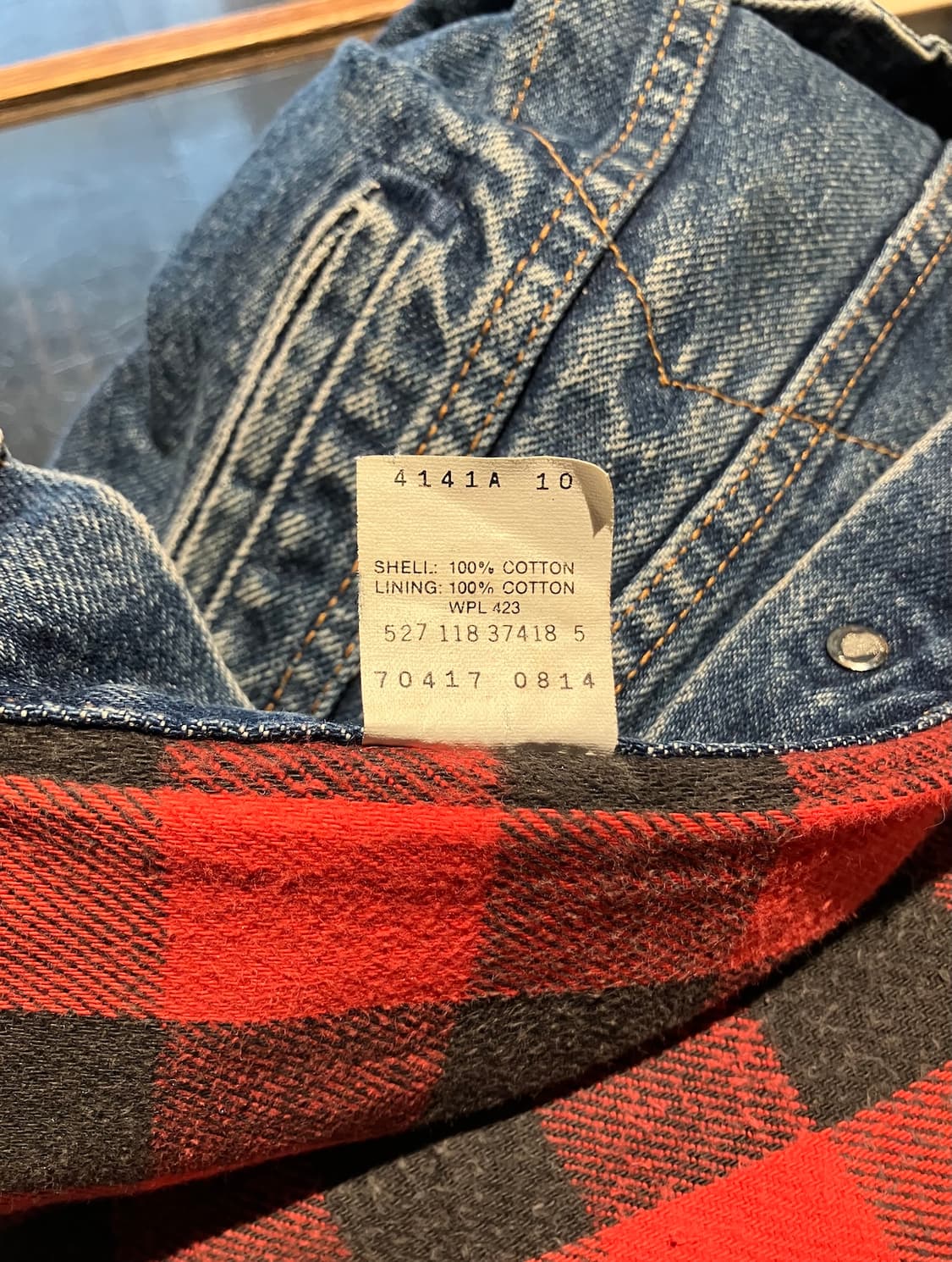 80s USA 빈티지 리바이스 버팔로 안감 3세대 데님 자켓 상품이미지9