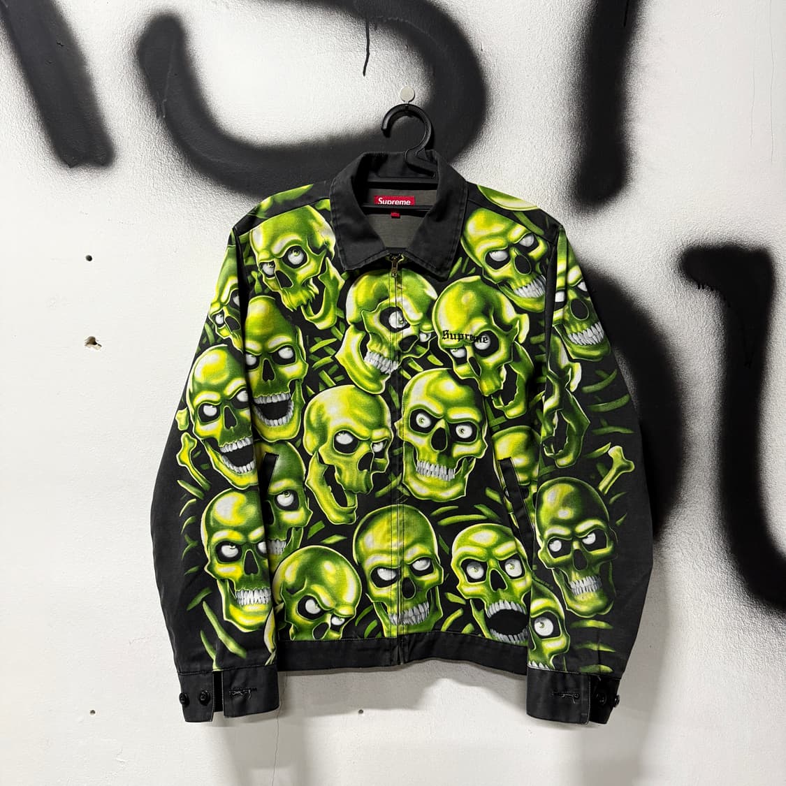 SS18 슈프림 스컬 파일 워크 자켓 그린 상품이미지1