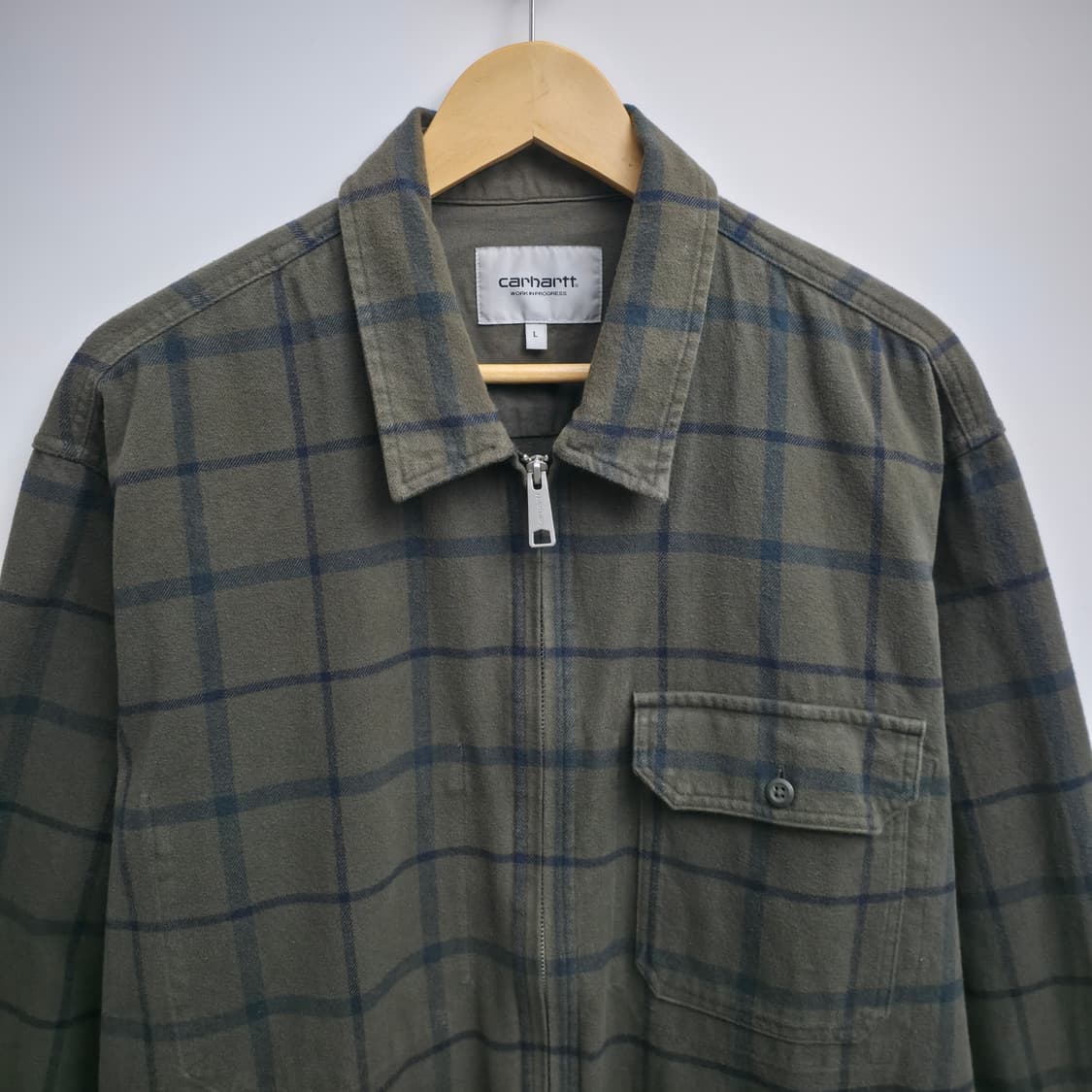 [L] 칼하트 wip 집업 체크 셔츠 자켓 상품이미지2