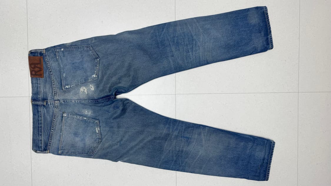 더블알엘(RRL) 스트레이트 핏 리페어 셀비지 데님 팬츠 상품이미지3