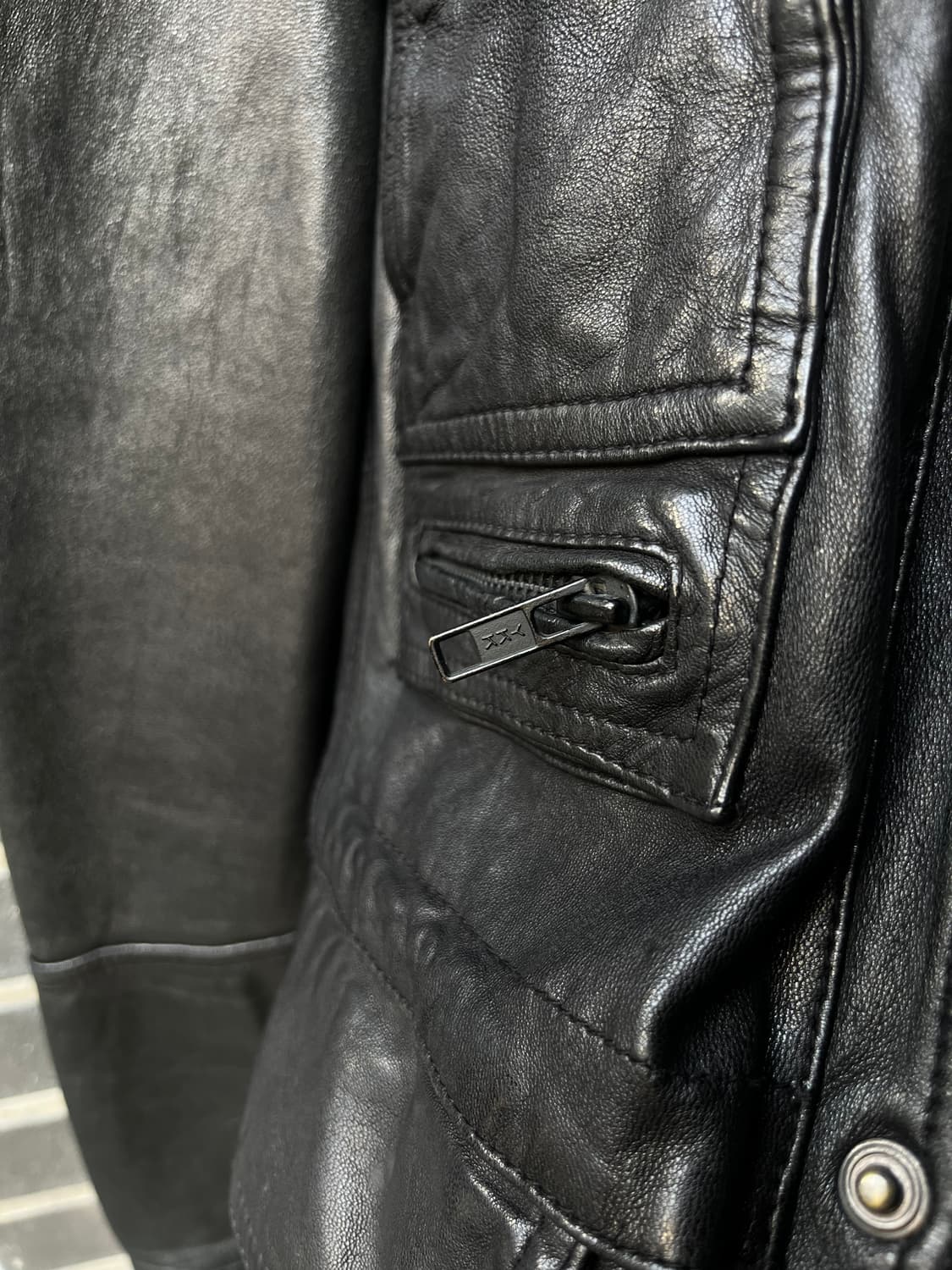 lambskin 천연 양가죽 자켓 블랙 상품이미지4