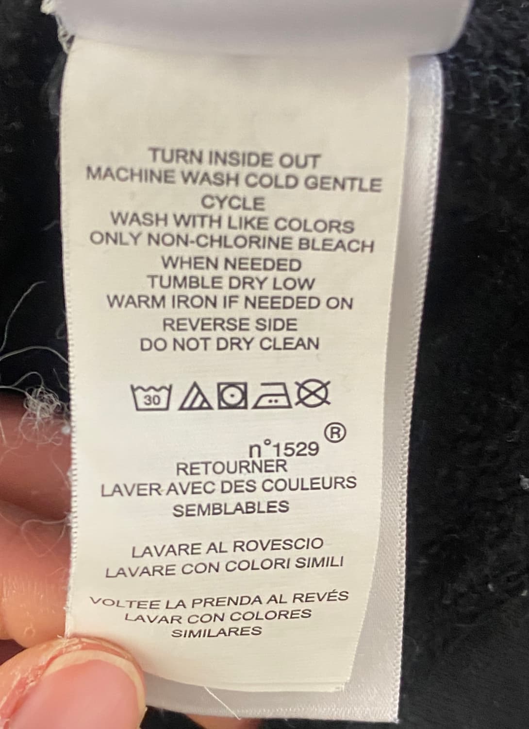 폴로 랄프로렌 톤온톤 로고 기모 맨투맨 블랙 상품이미지6