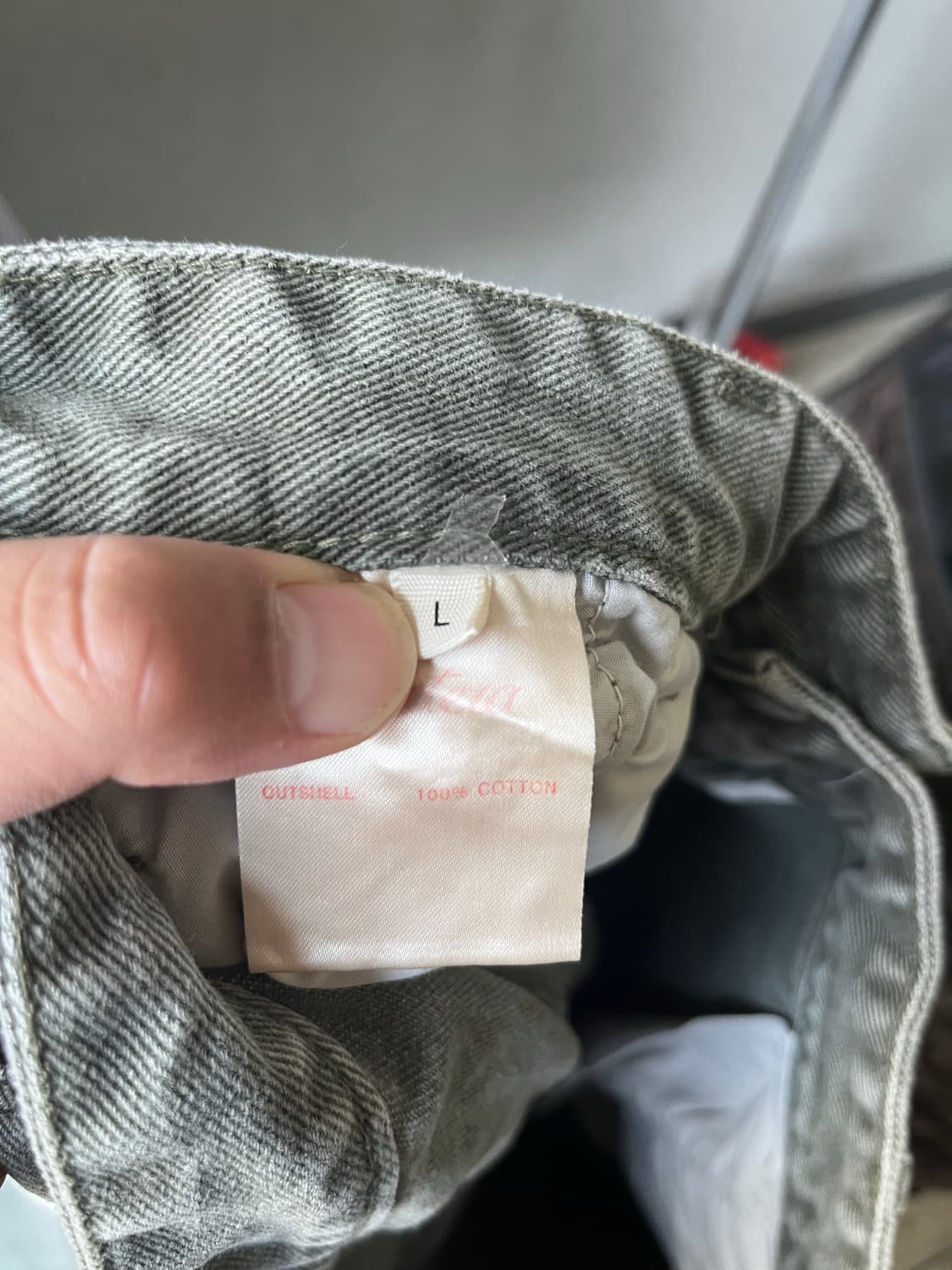 ETCE 워싱 배기 데님 카키 상품이미지7