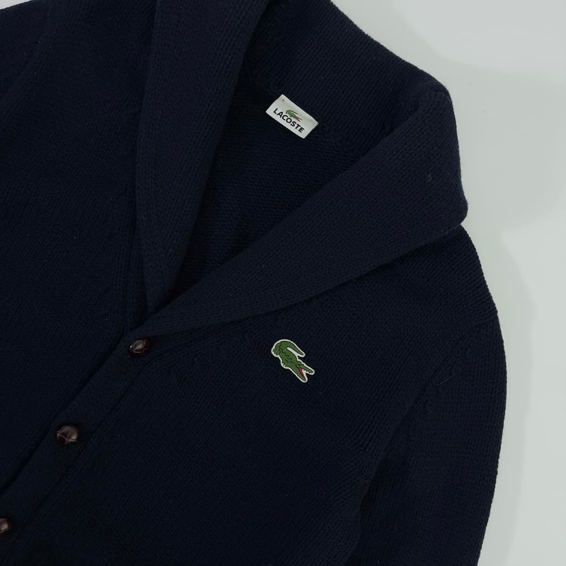 Lacoste  라코스테 더블포켓 숄카라 울니트 가디건  상품이미지3