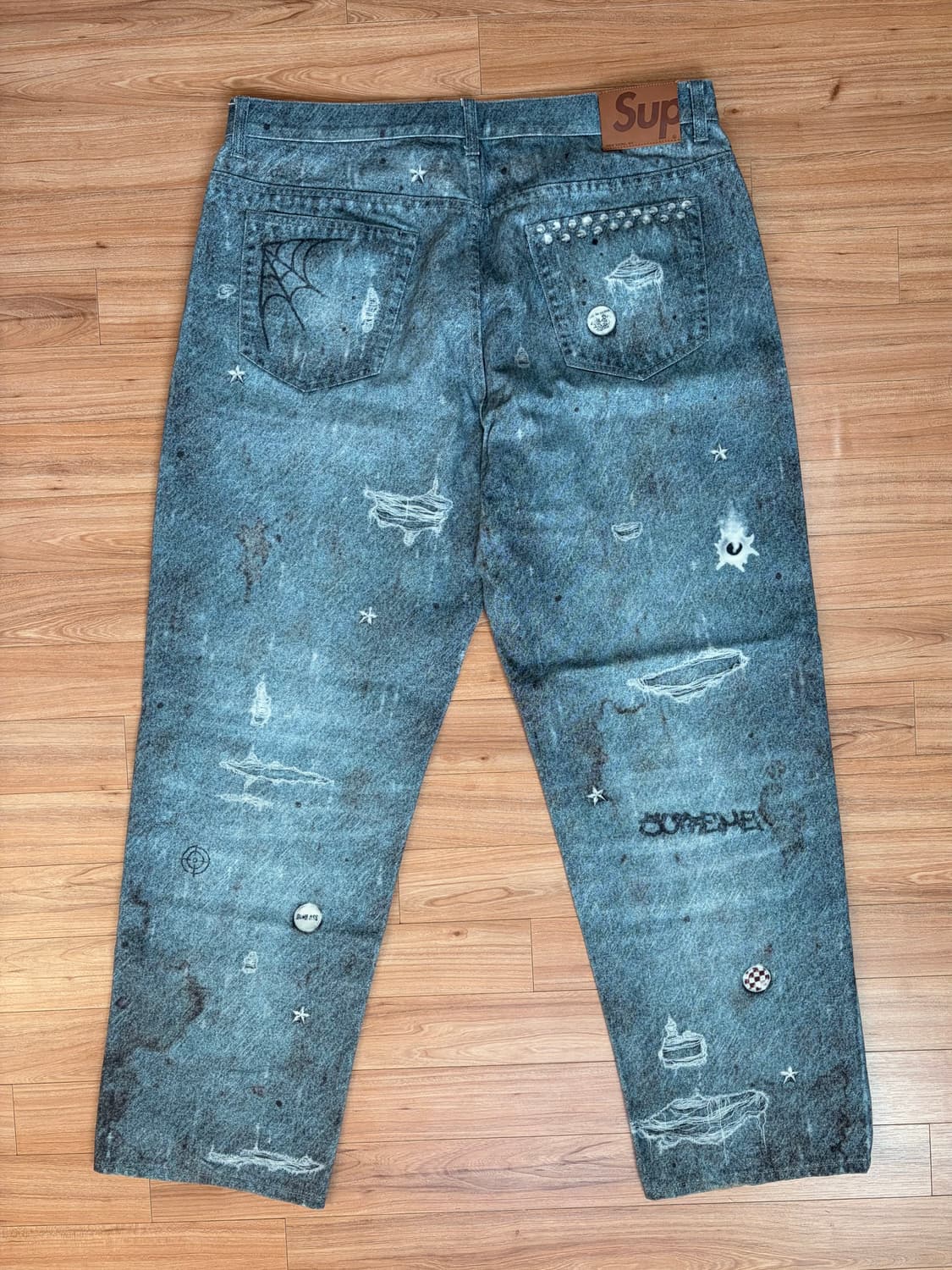 [36] 슈프림 HJR 트롱프 뢰유 루즈 핏 진 블루  상품이미지3