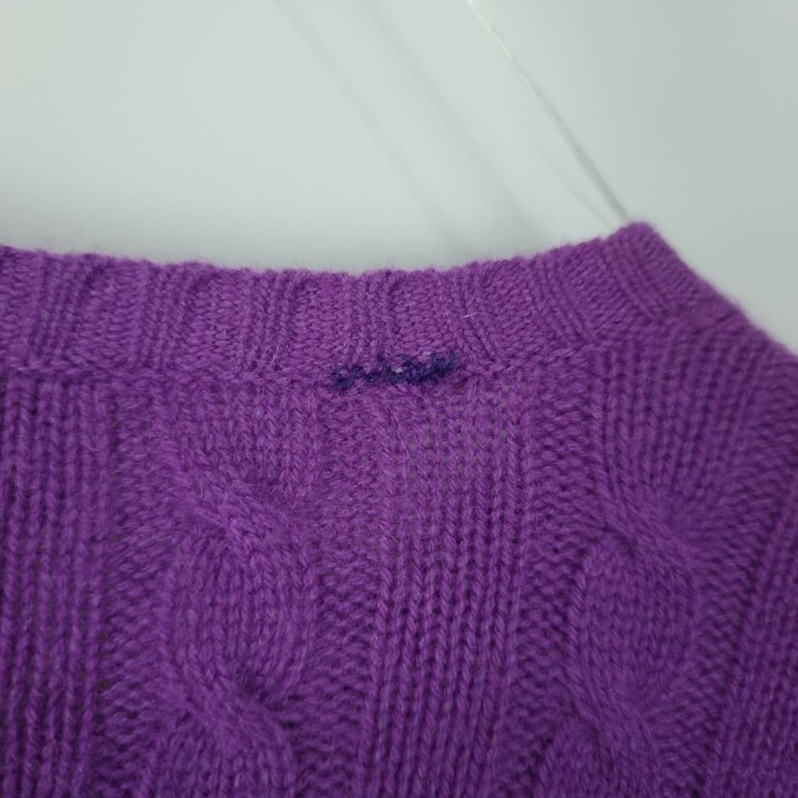 [폴로 랄프로렌] 로고 자수 케이블 꽈배기 니트 바이올렛 M19742 상품이미지9