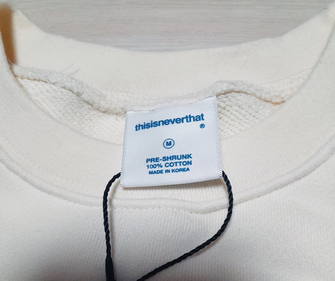 💥(새상품) 디스이즈네버댓 스웻셔츠 아이보리 (M)   상품이미지5