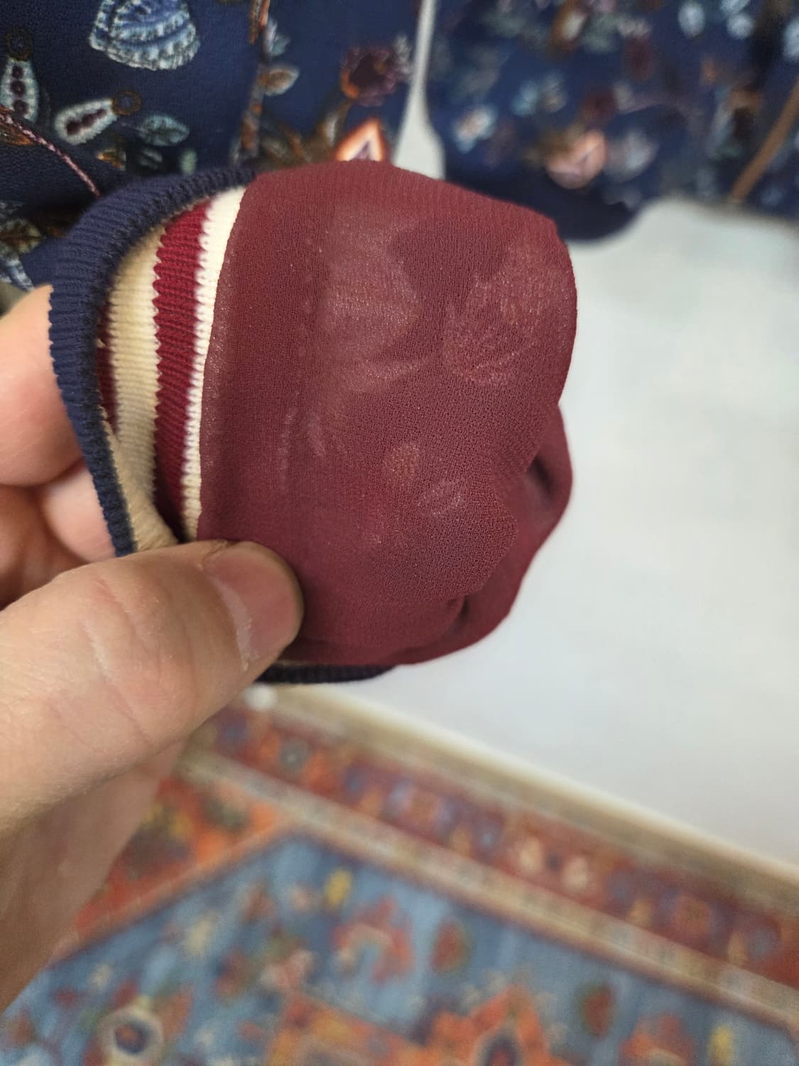 자라 트라팔룩 플라워 멀티로고 스프링 블루종 자켓 s 상품이미지6