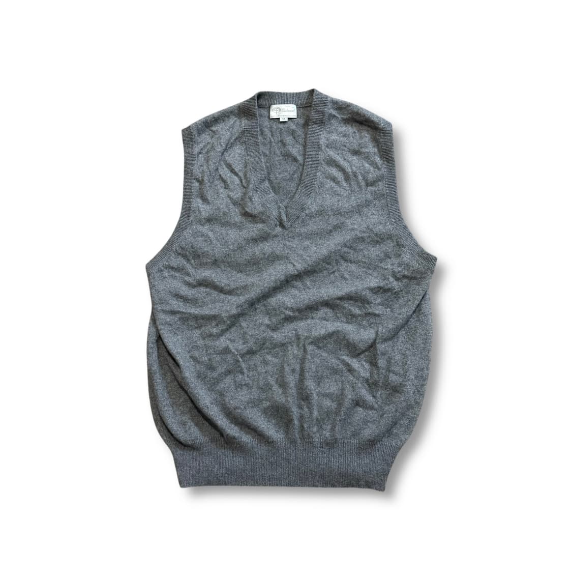 몽골 캐시미어 그레이 니트 조끼 상품이미지1