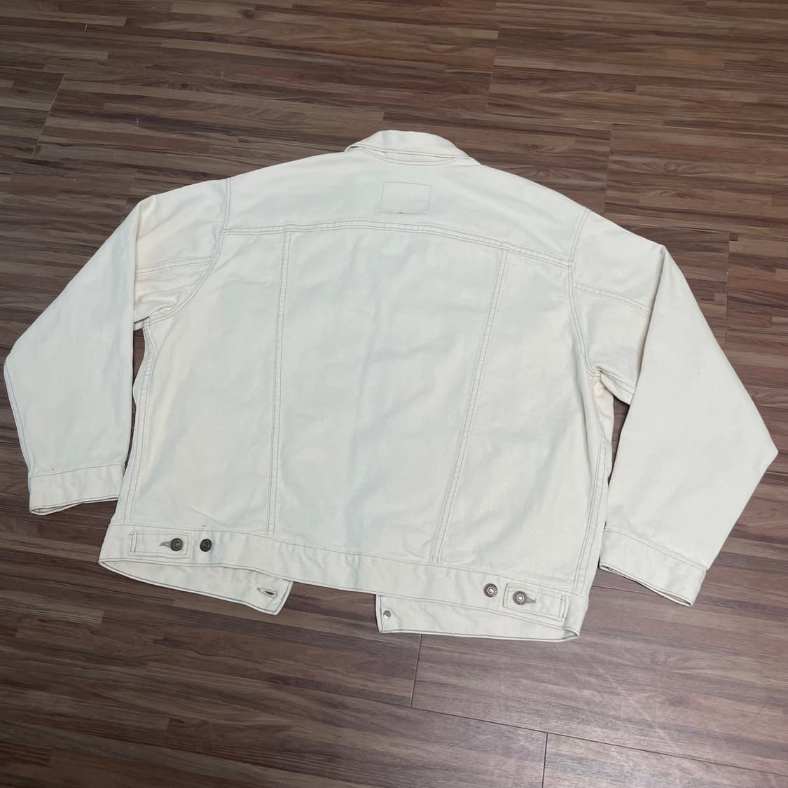 90s 미제 리바이스 빈티지 화이트 데님 트러커 청자켓 L(XL) 상품이미지3
