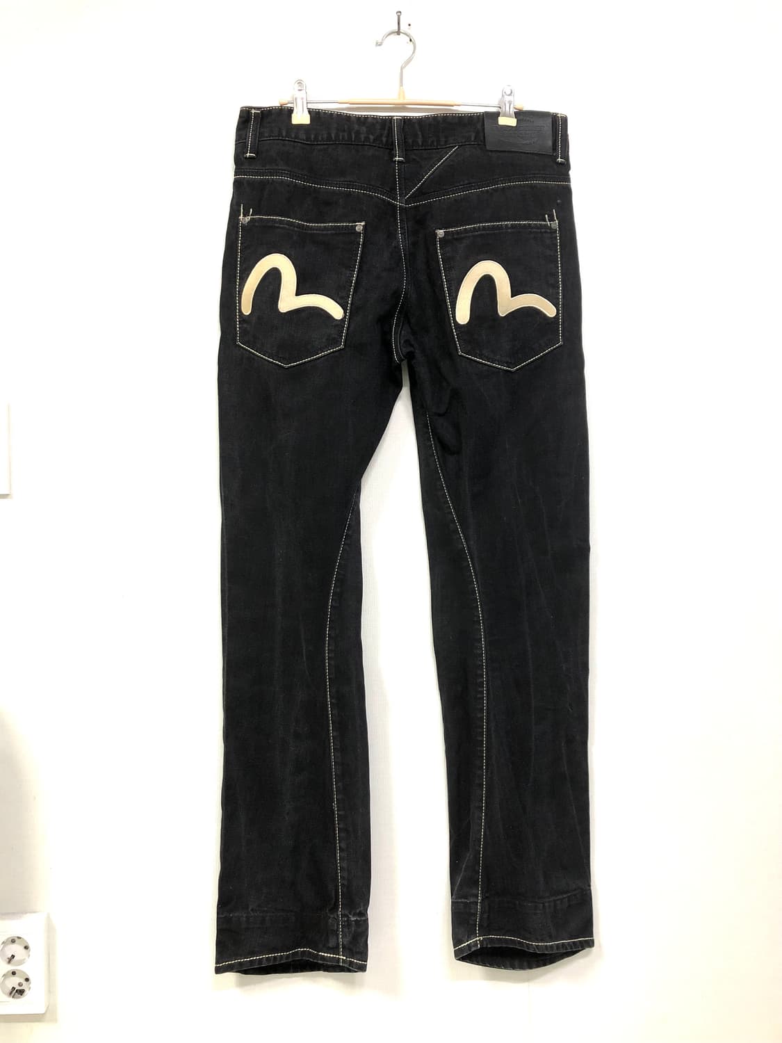 Evisu 에비수 흑청 엔지니어드진 데님팬츠 블랙 청바지 34 상품이미지1