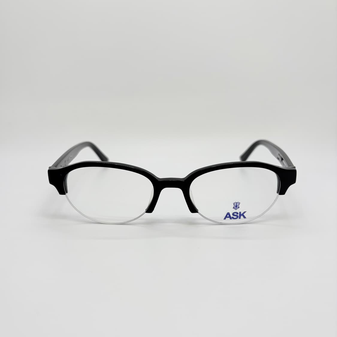 ASK 오벌형 블랙 반뿔테 빈티지안경 상품이미지3