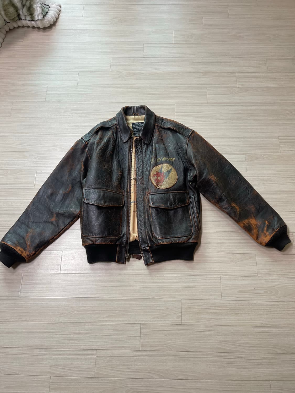 Avirex 구제 가죽자켓 상품이미지1