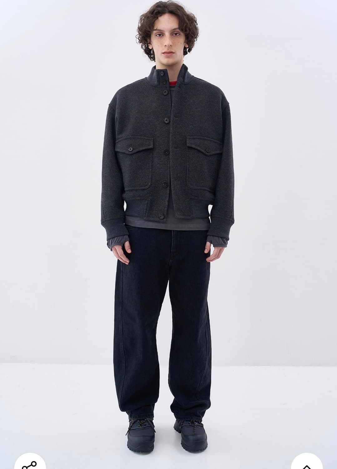 Afterpray A-1 울 블루종 차콜 S 상품이미지2