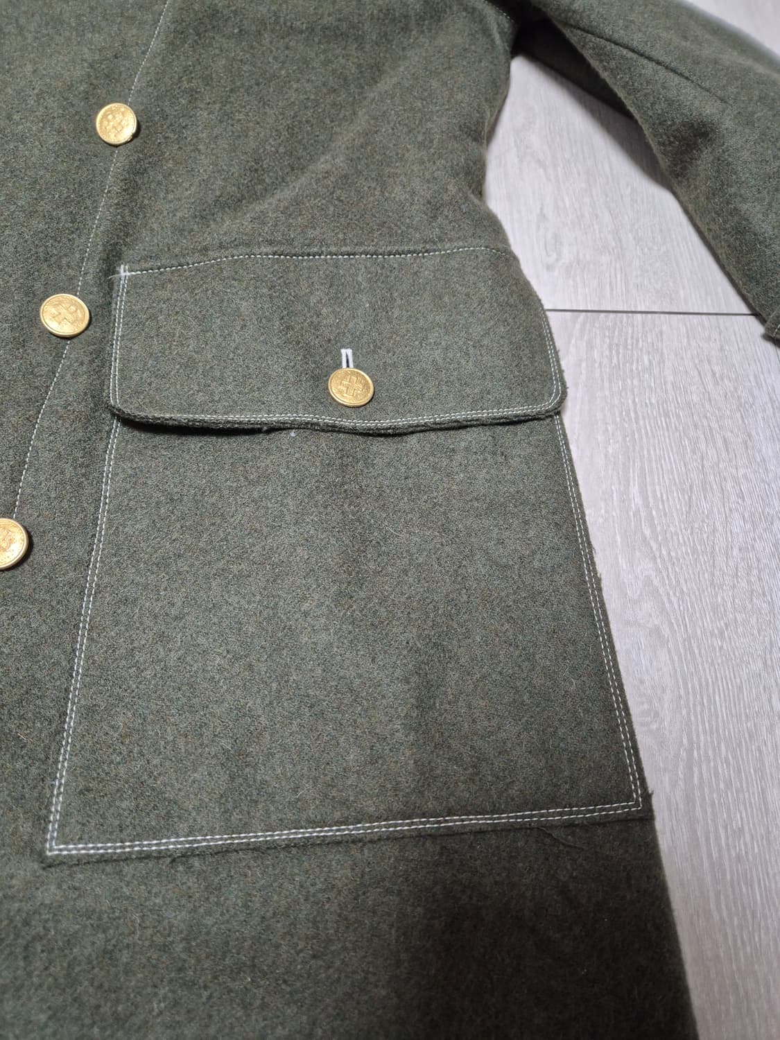 80s 장 폴 고티에 밀리터리 울 코트 상품이미지3