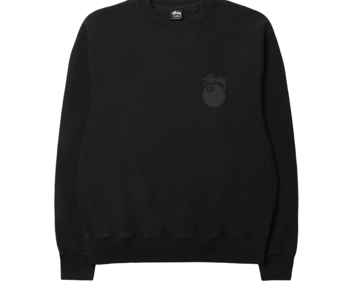 스투시 8볼 크루 피그먼트 다이드 블랙 2 상품이미지1