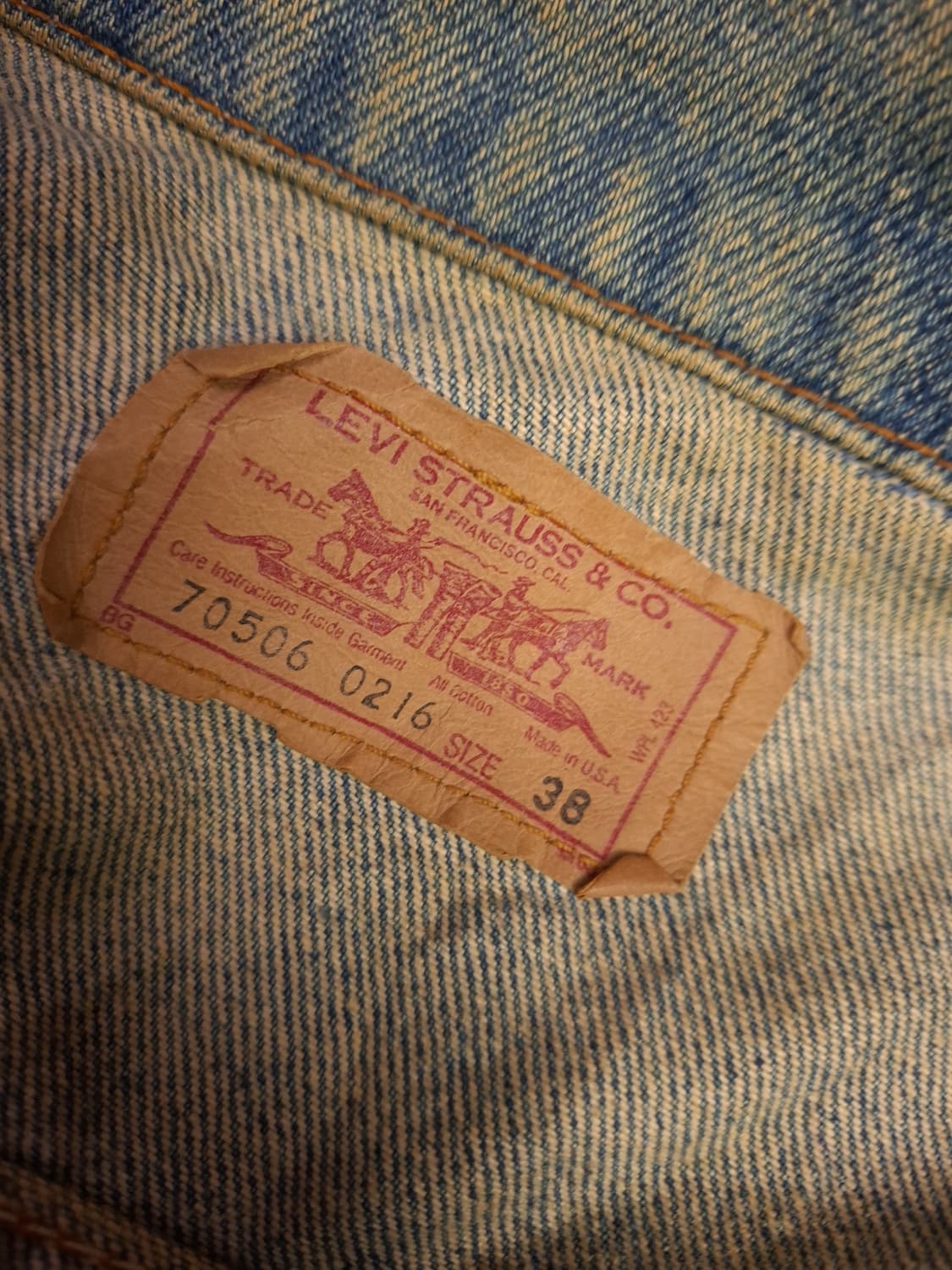 오리지날 90's 미국제조 리바이스  70506 데님 트러커자켓 상품이미지2