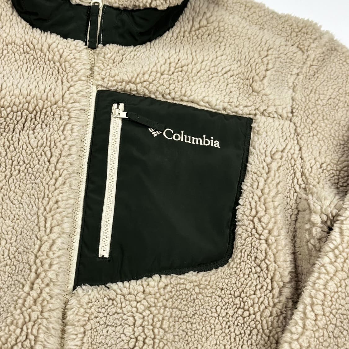 컬럼비아 쉐르파 아이보리 후리스 자켓 (XL) 상품이미지3