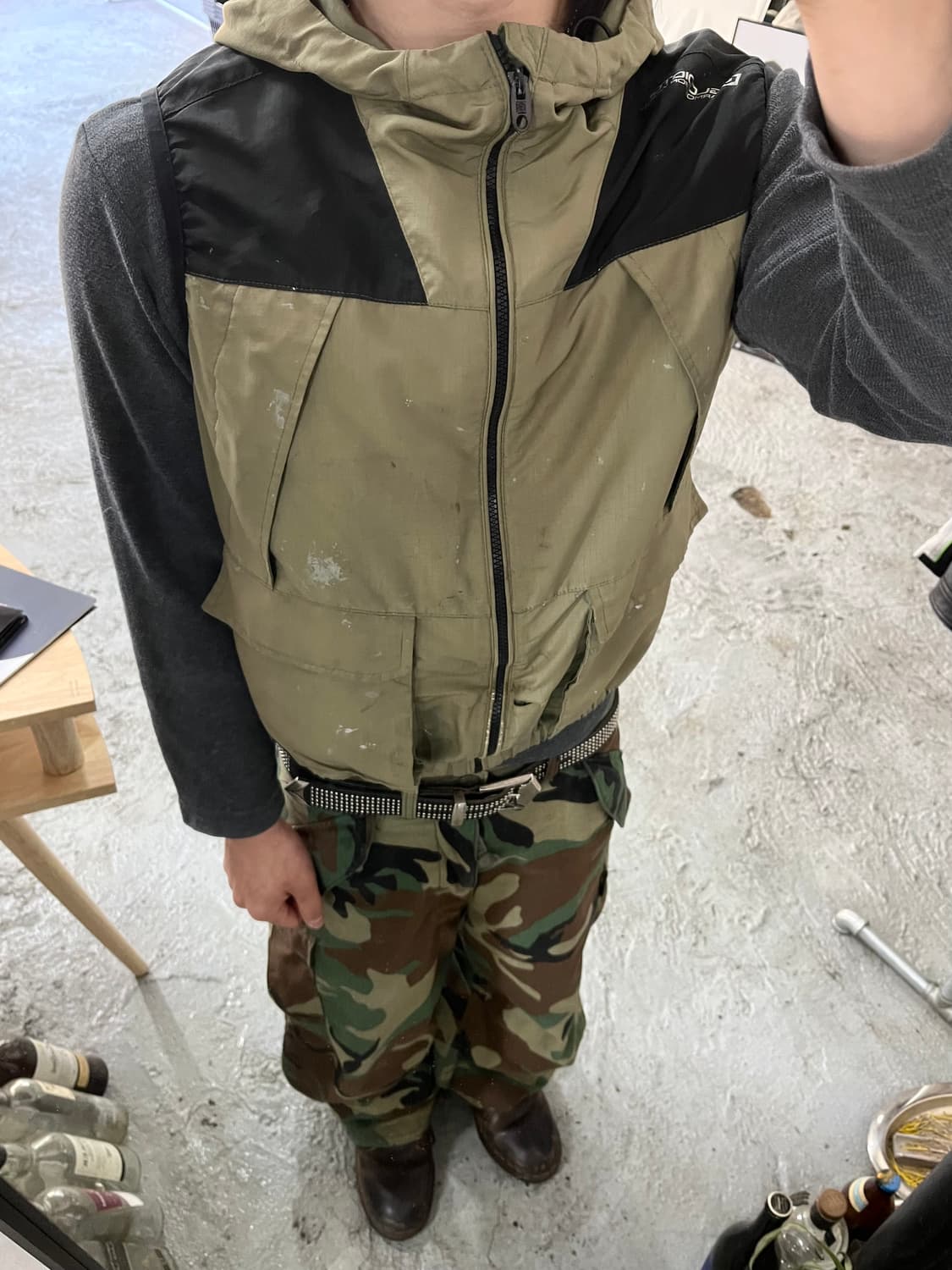 Gladiator hood vest zip up 상품이미지3