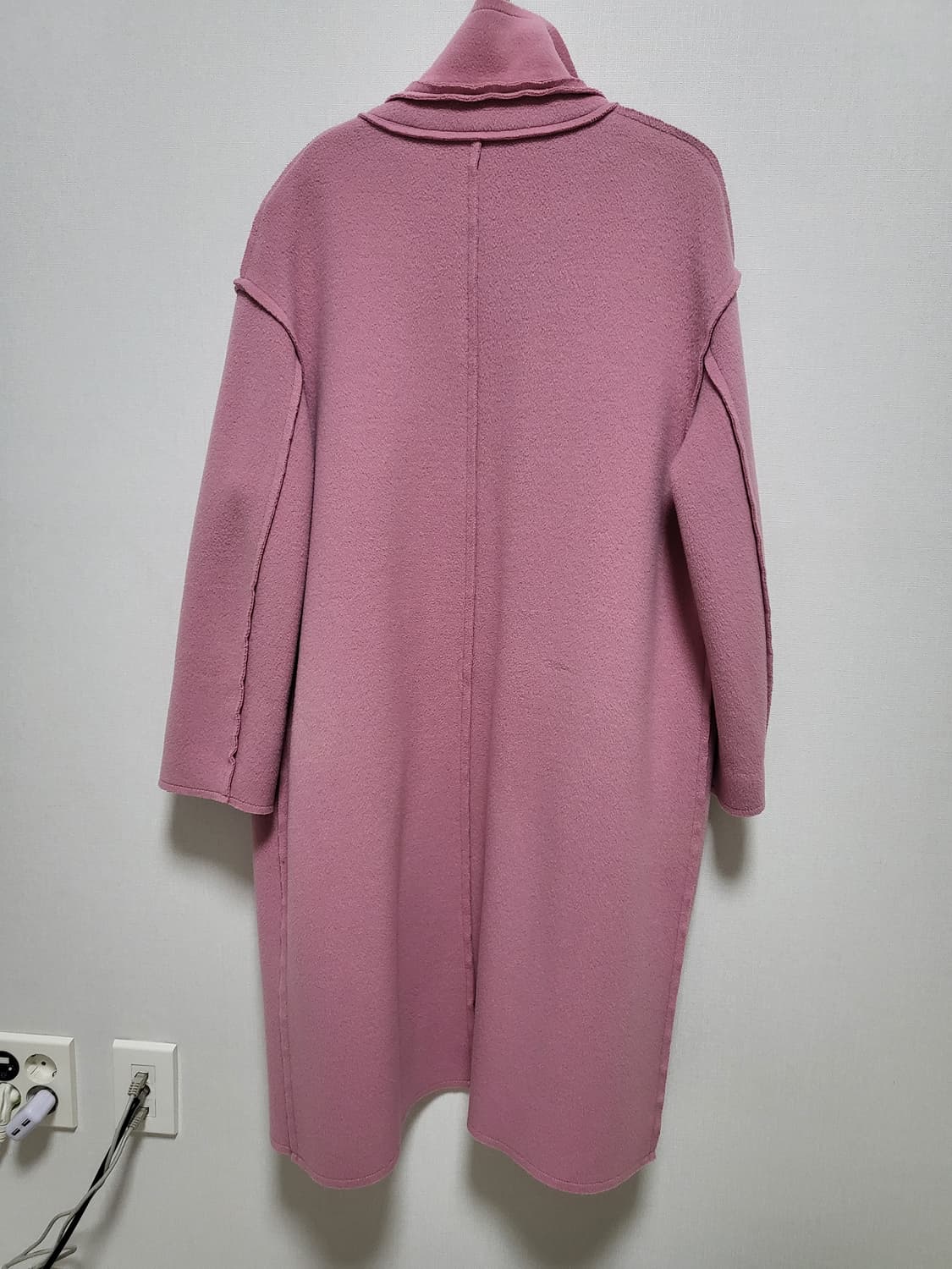 베네통 오버사이즈 핑크 코트 free 55-77 상품이미지5