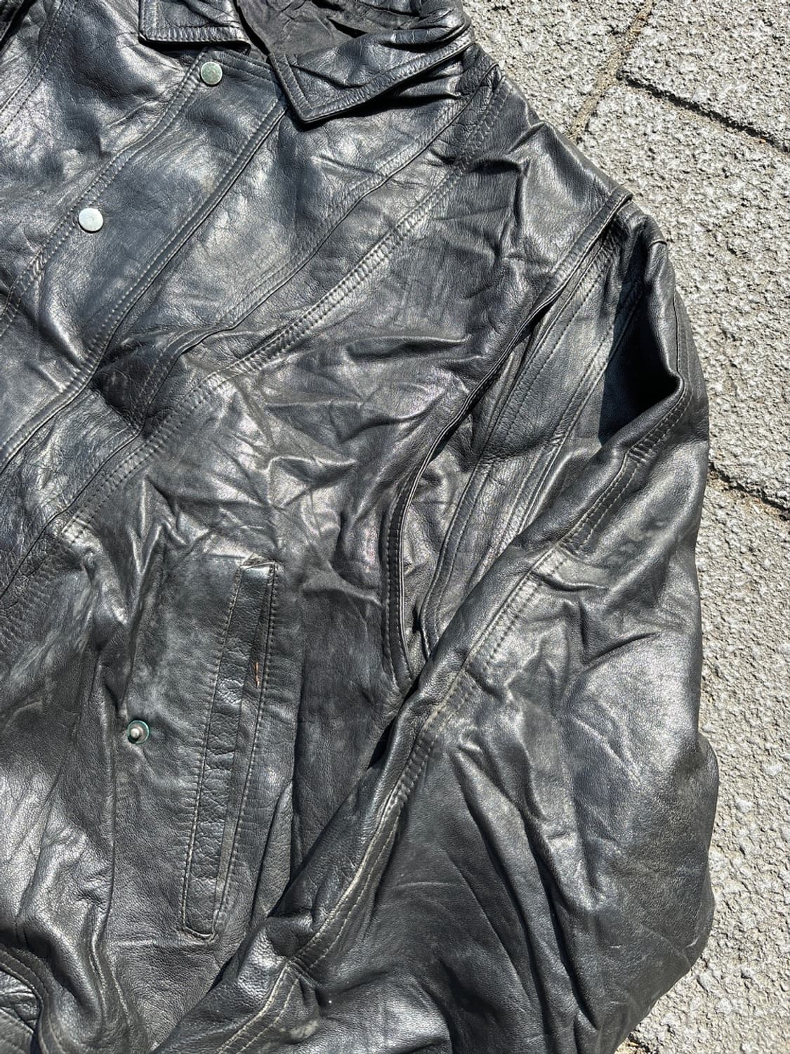 리얼 레더 블루종 자켓 상품이미지6