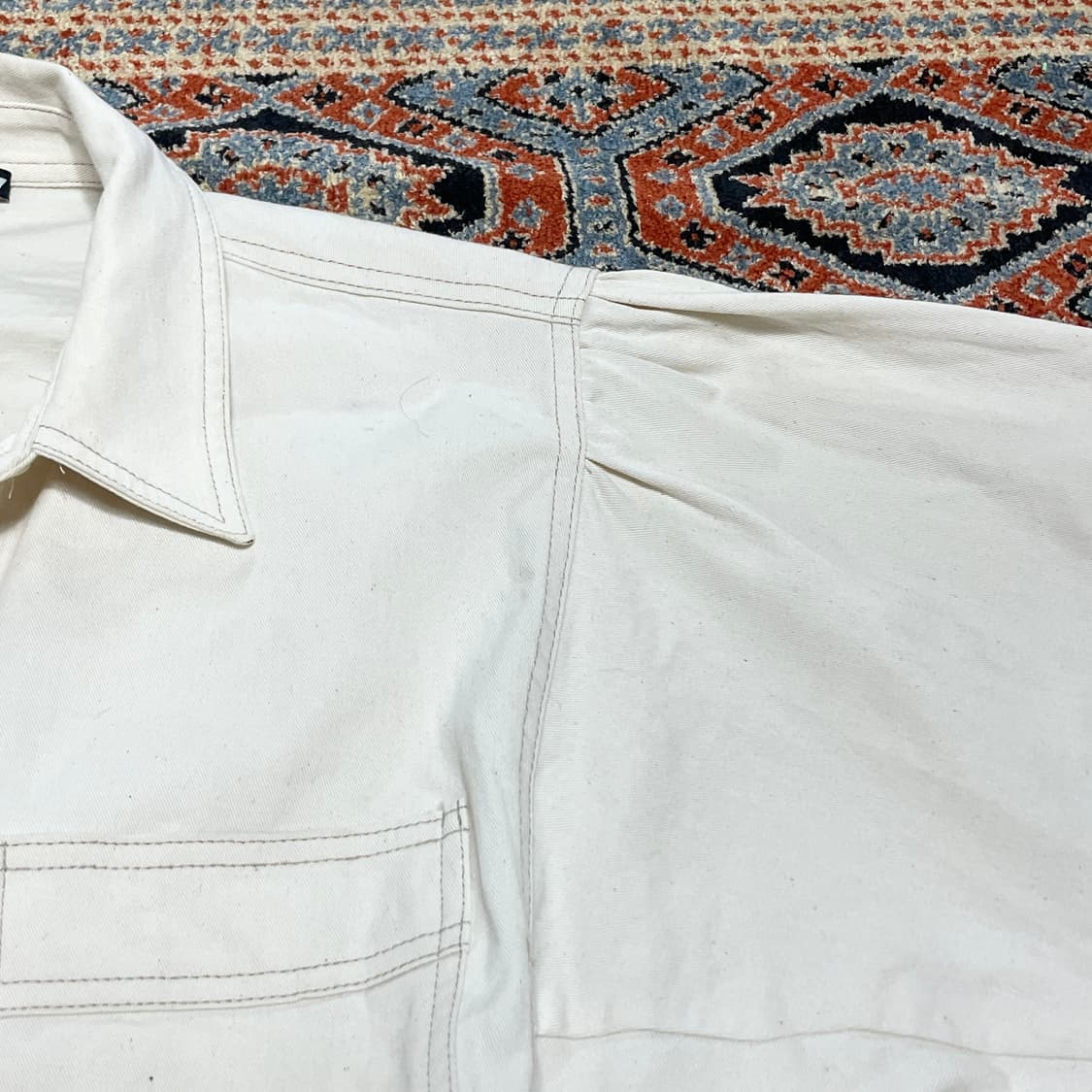 자라 아이보리 셔츠 미니 원피스 여성M 상품이미지6