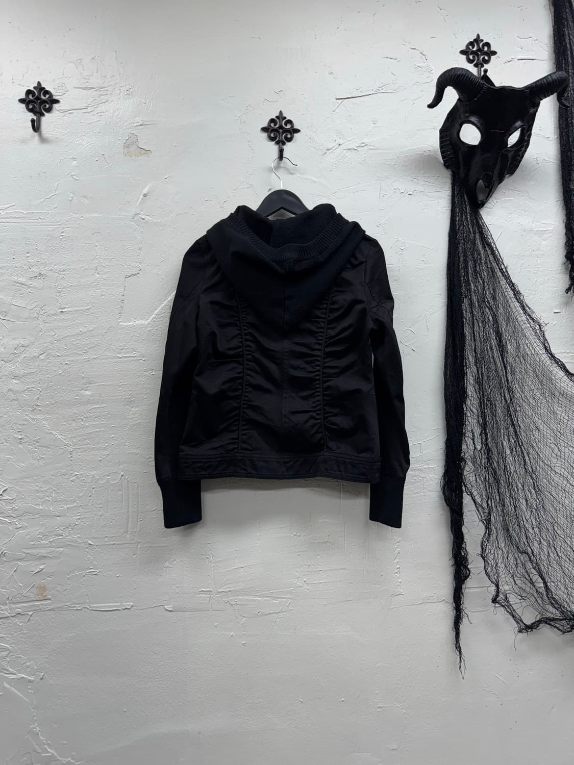 LA 00s y2k shirring hood jacket 상품이미지7