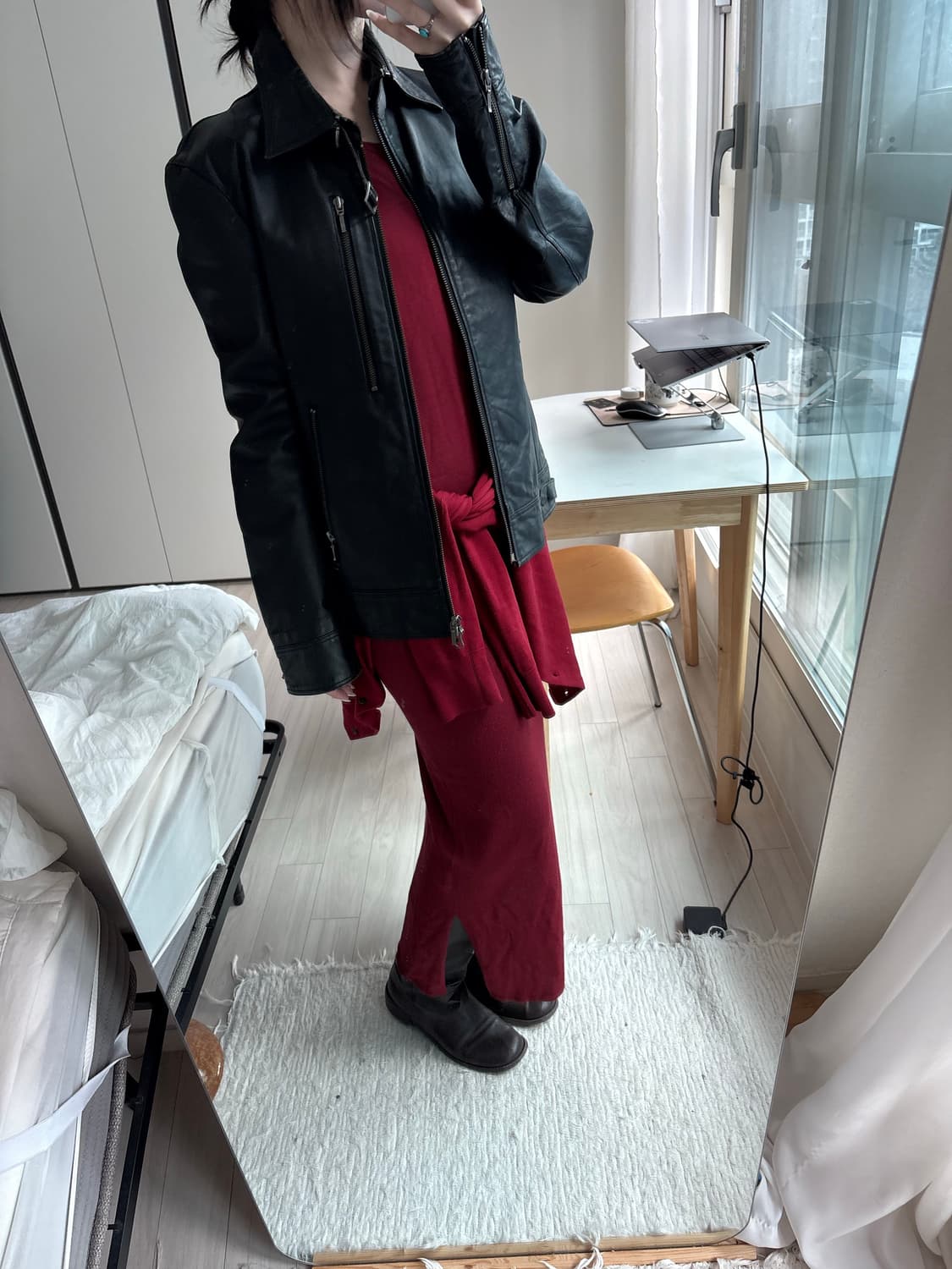 Dark Red Layered Dress 상품이미지1