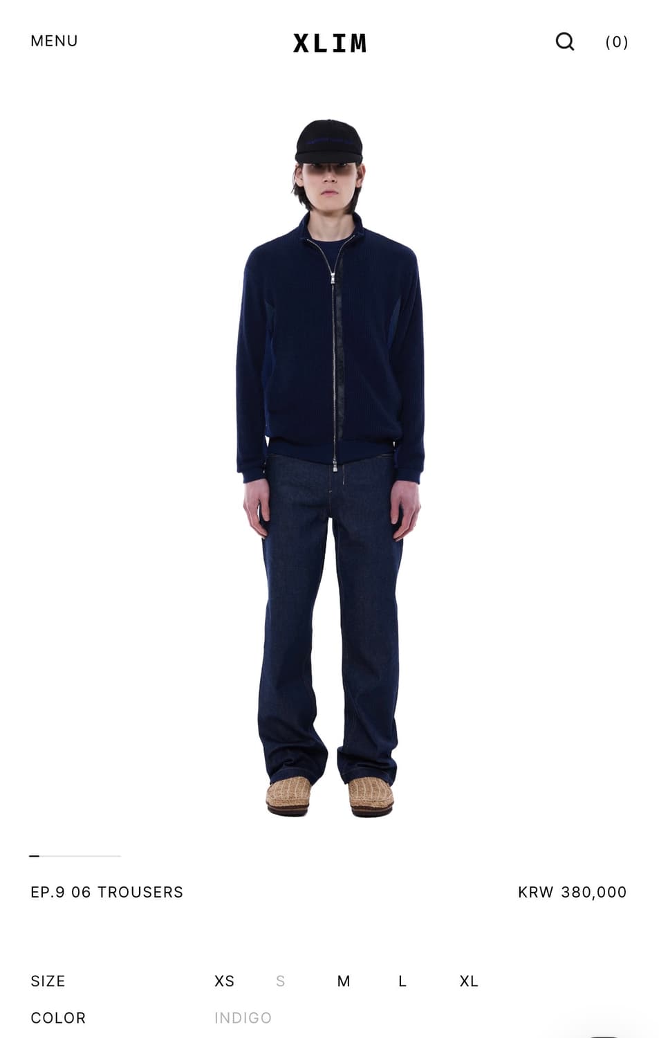 Xlim ep 9 06트라우저 인디고 상품이미지1