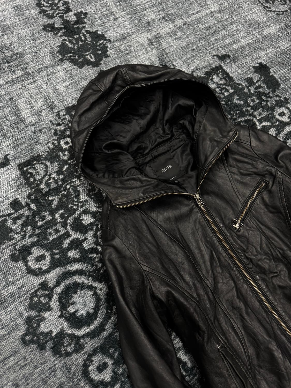 Edge rupert leather hood jacket 상품이미지2